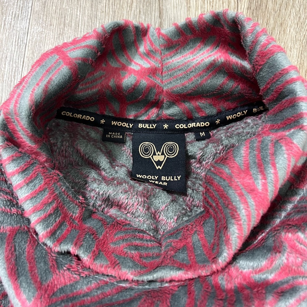 Wooly Bully Colorado Red Soft Plush Pullover Mock… - image 3